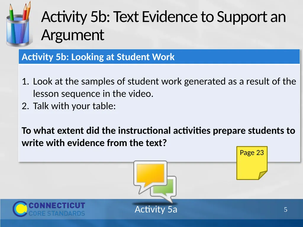 Connecticut Core Standards for English Language - slide 5 of 5