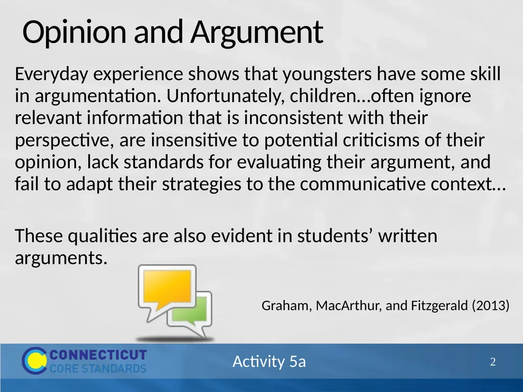 Connecticut Core Standards for English Language - slide 2 of 5