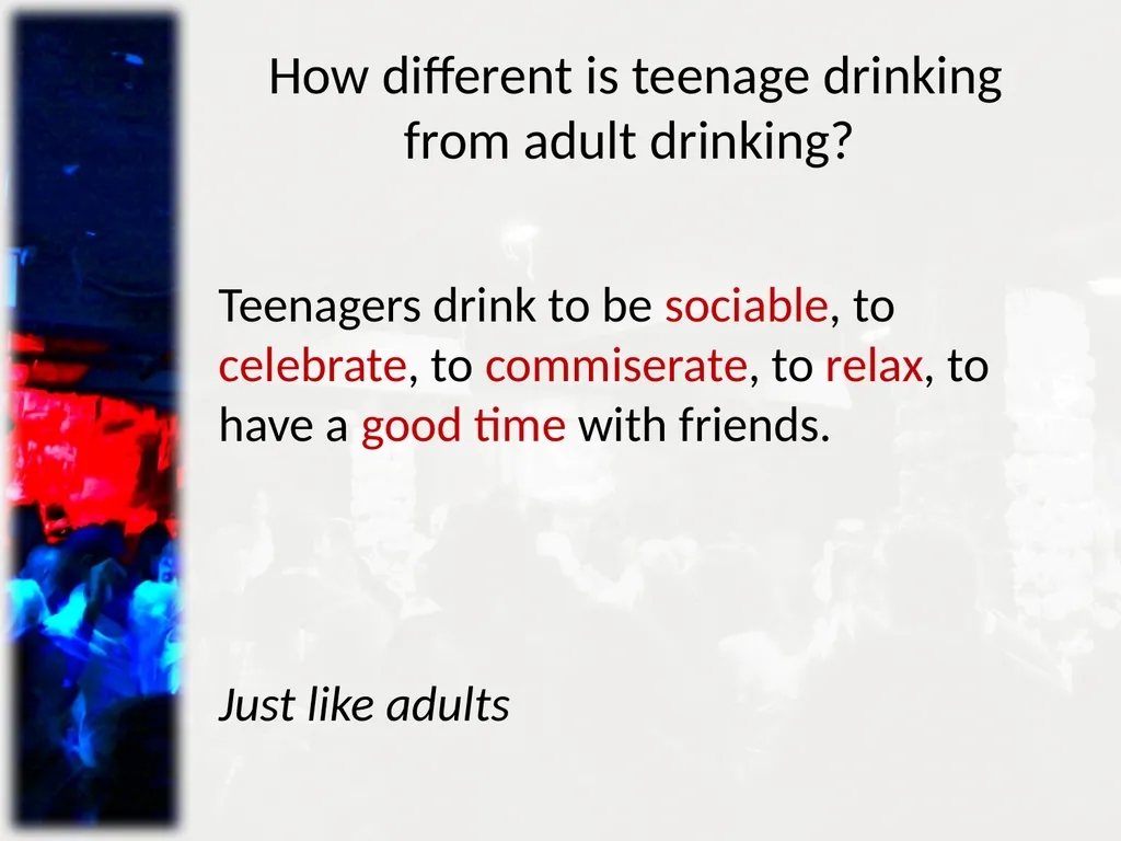Minimising harm from alcohol misuse: Challenges to - slide 14 of 18