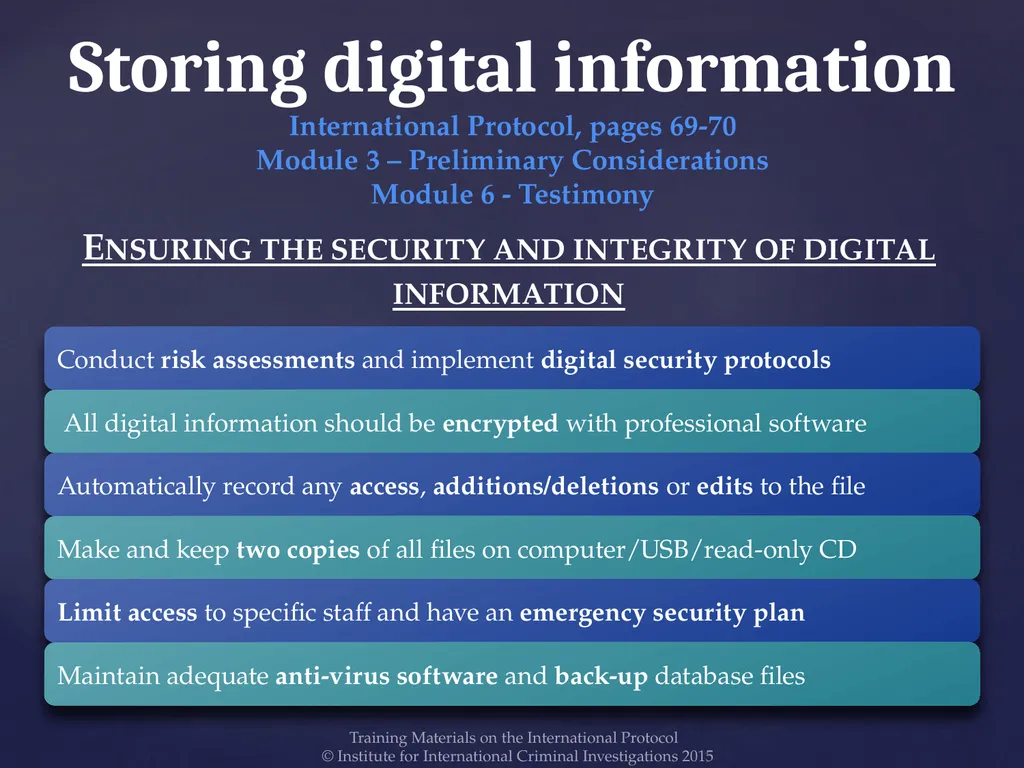 Module 9 – Storing Information Training Materials - slide 9 of 13