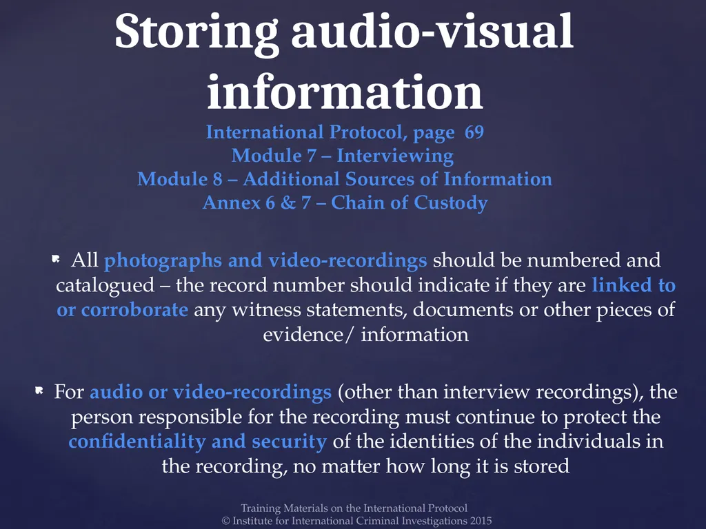 Module 9 – Storing Information Training Materials - slide 7 of 13