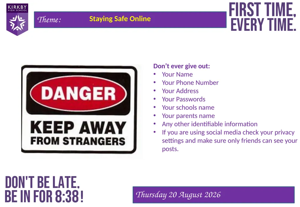 Staying Safe Online Staying Safe Online Keeps you - slide 5 of 12