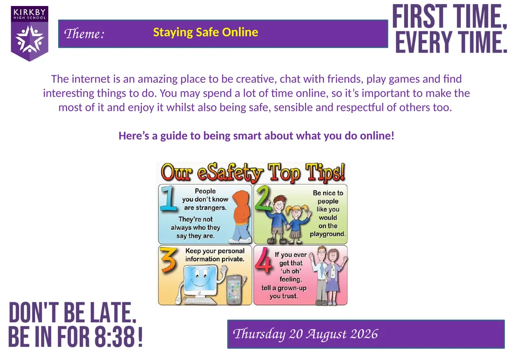Staying Safe Online Staying Safe Online Keeps you - slide 3 of 12