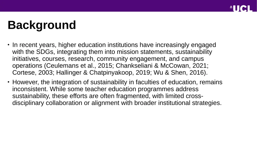 Institute of Education Contours of engagement with - slide 2 of 13
