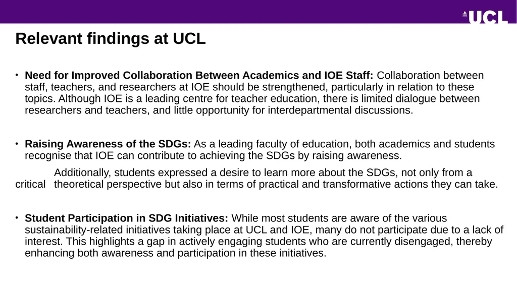 Institute of Education Contours of engagement with - slide 11 of 13