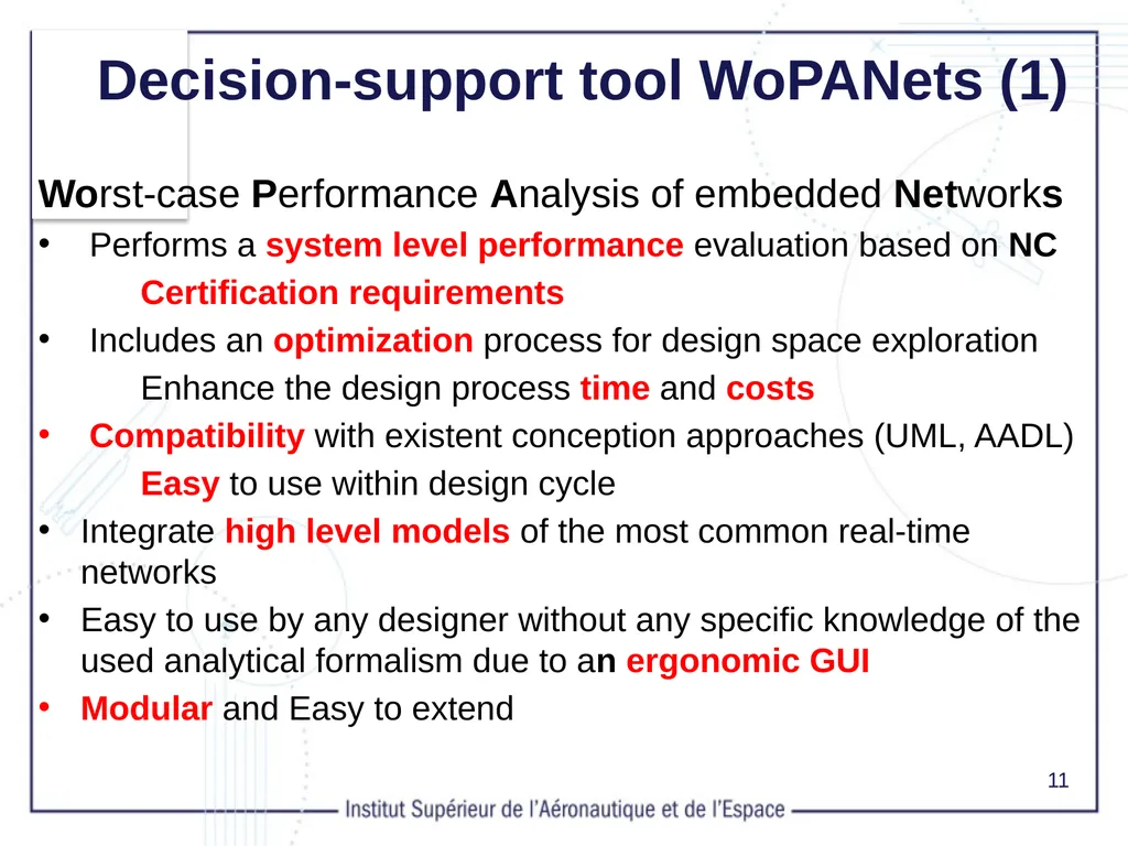 WoPANets: Decision-support Tool for real-time - slide 11 of 15