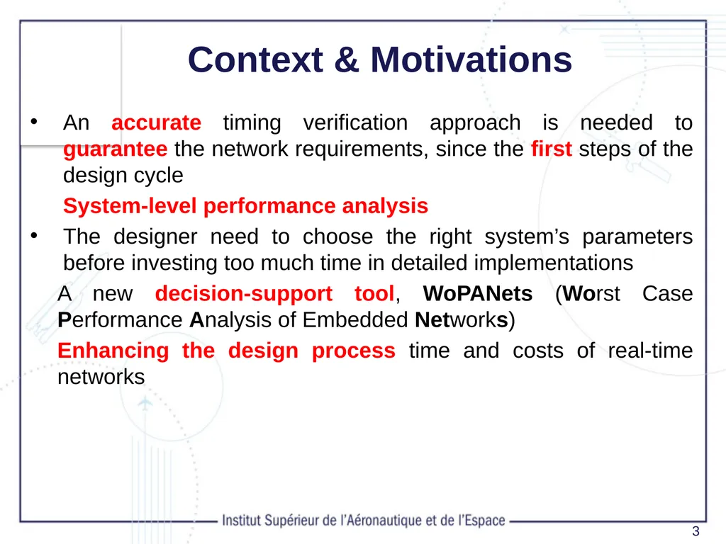 WoPANets: Decision-support Tool for real-time - slide 3 of 15