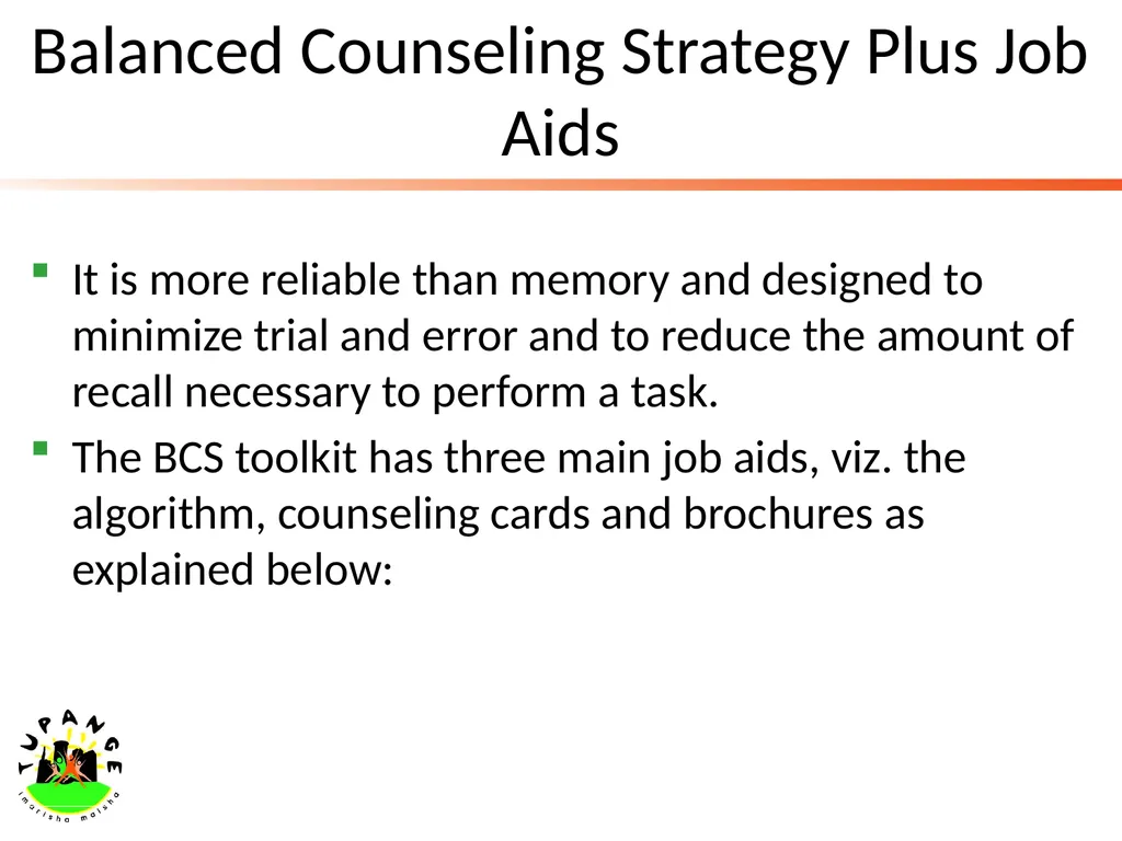 Application of Balanced Counseling Strategy (BCS) - slide 11 of 16