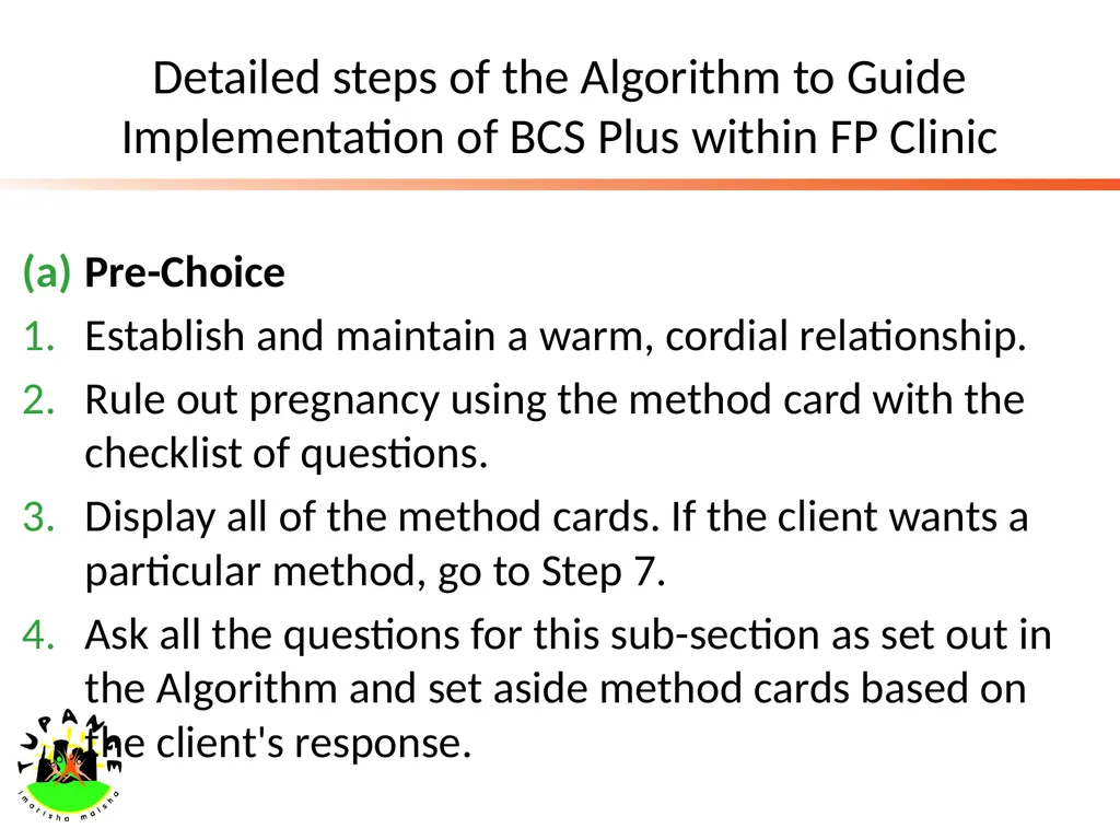 Application of Balanced Counseling Strategy (BCS) - slide 13 of 16