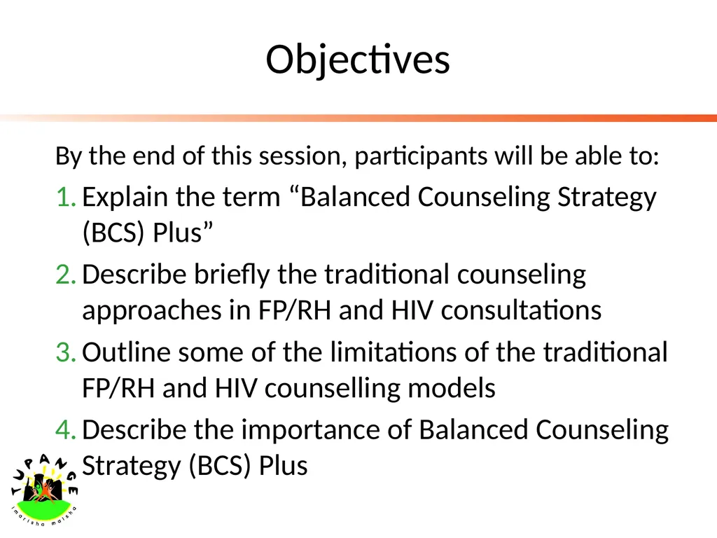 Application of Balanced Counseling Strategy (BCS) - slide 2 of 16