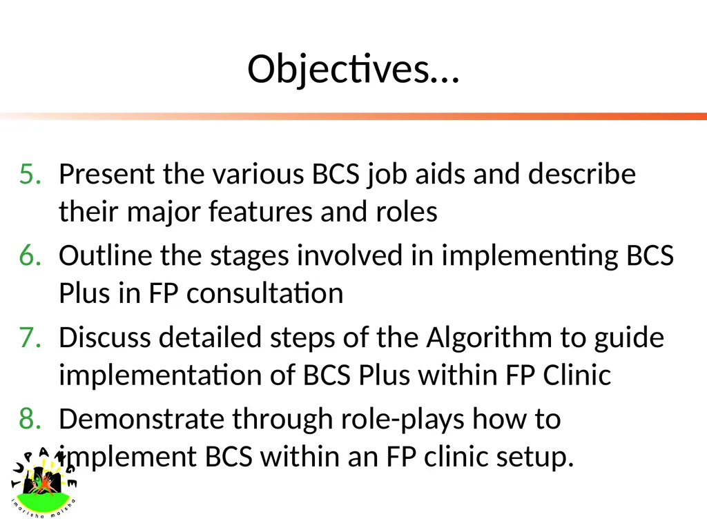 Application of Balanced Counseling Strategy (BCS) - slide 3 of 16
