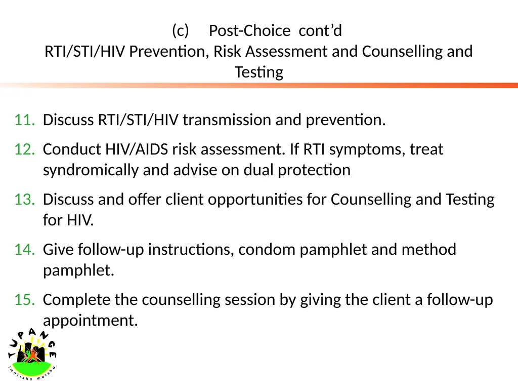 Application of Balanced Counseling Strategy (BCS) - slide 16 of 16