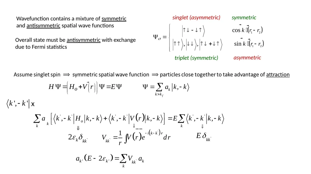 Lecture 8: BCS theory --- Attractive interaction - slide 8 of 14