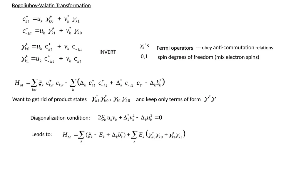 Lecture 10: BCS theory --- Thermodynamics, - slide 4 of 12