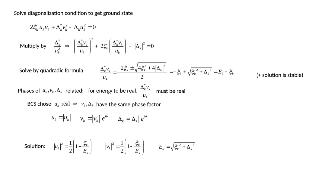 Lecture 10: BCS theory --- Thermodynamics, - slide 5 of 12