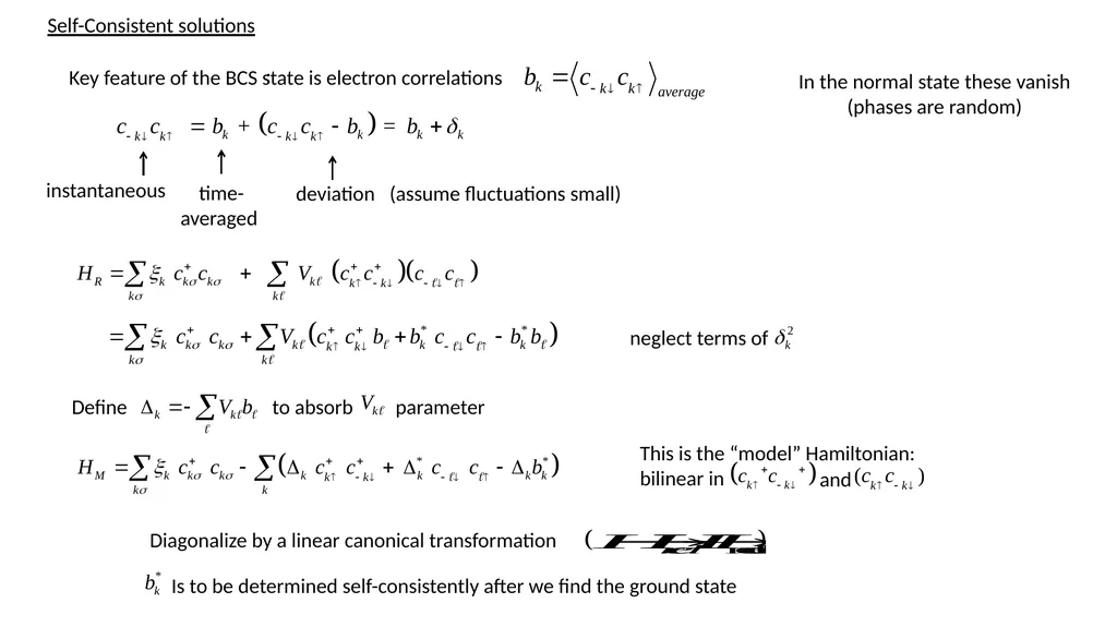 Lecture 10: BCS theory --- Thermodynamics, - slide 3 of 12