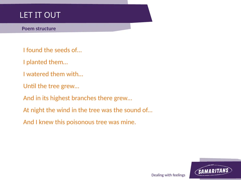 LET IT OUT Feelings Afraid Agony Alienated Amazed - slide 3 of 5