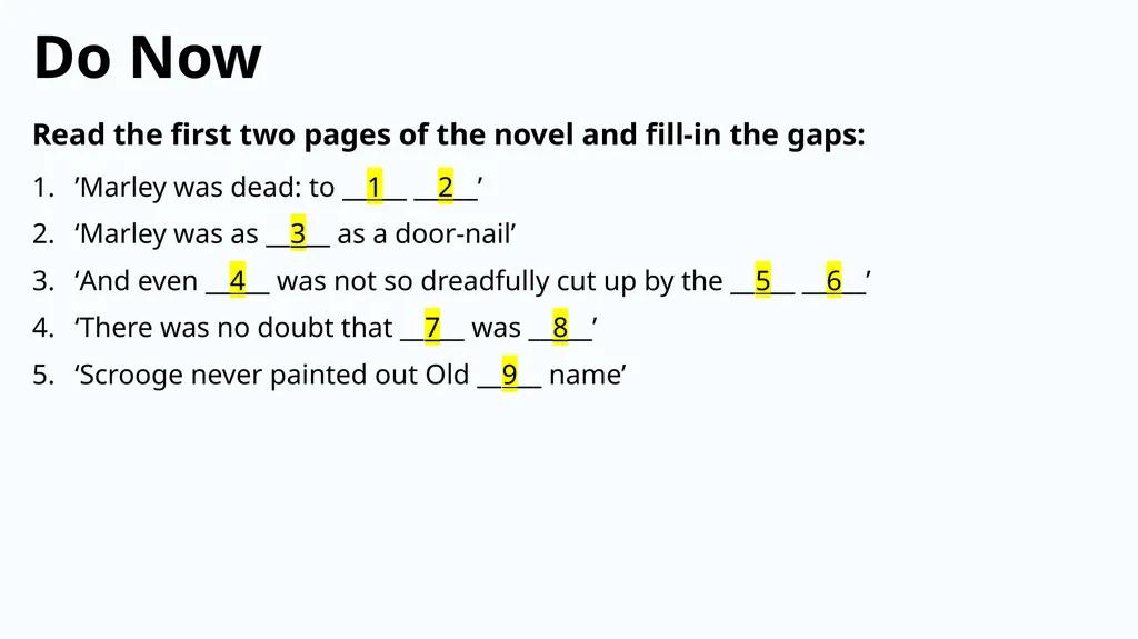 Do Now Answer the questions below: Who wrote A - slide 4 of 20
