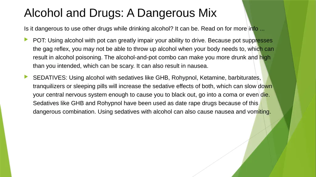 Party Safe: Know Your Drugs and Alcohol Part I: - slide 5 of 14