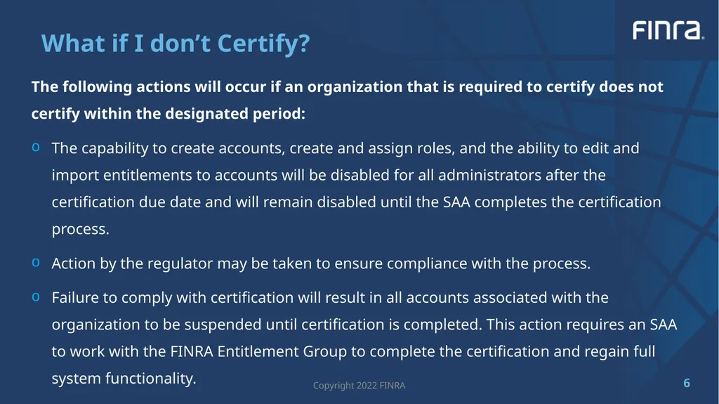 2022 Entitlement User Accounts Certification FIP - slide 6 of 10