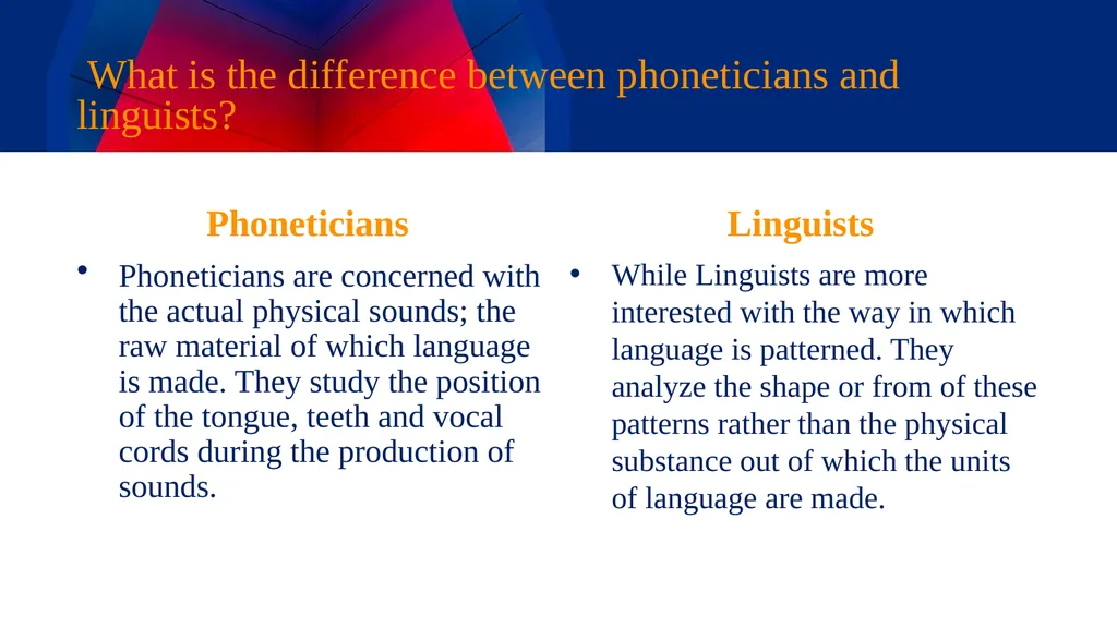 Linguistics Chapter One What is Linguistics? - slide 4 of 10