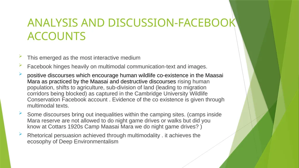 Exploring Online Eco-linguistic Communication - slide 13 of 17