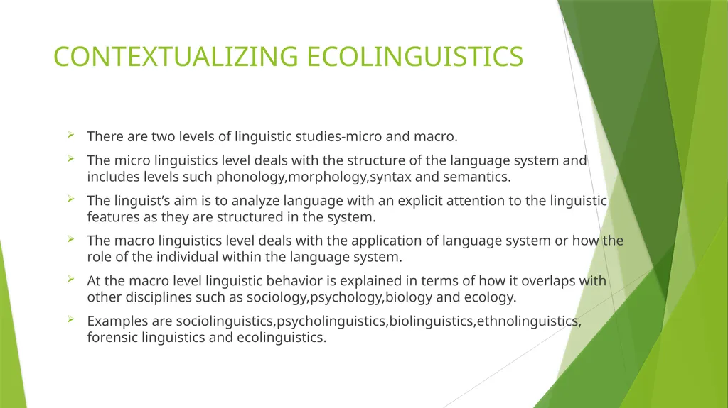 Exploring Online Eco-linguistic Communication - slide 3 of 17