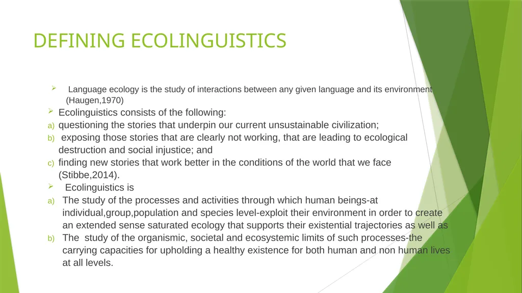 Exploring Online Eco-linguistic Communication - slide 4 of 17