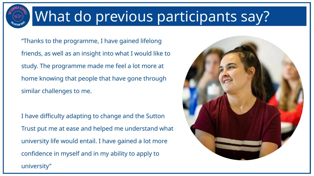 Who are the Sutton Trust? The Sutton Trust - slide 16 of 18