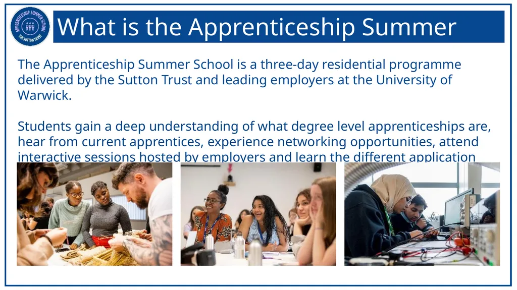 Who are the Sutton Trust? The Sutton Trust - slide 10 of 18