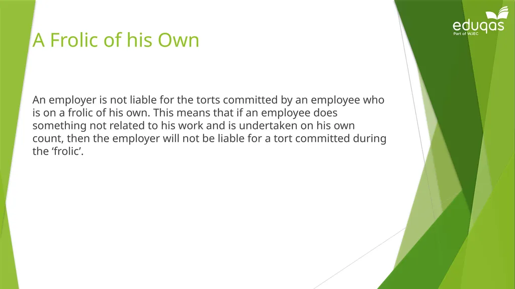 Vicarious Liability Learning Objectives By the end - slide 11 of 25