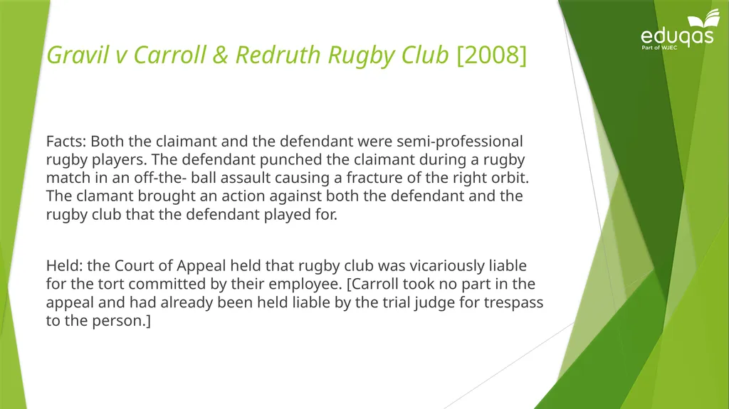 Vicarious Liability Learning Objectives By the end - slide 22 of 25