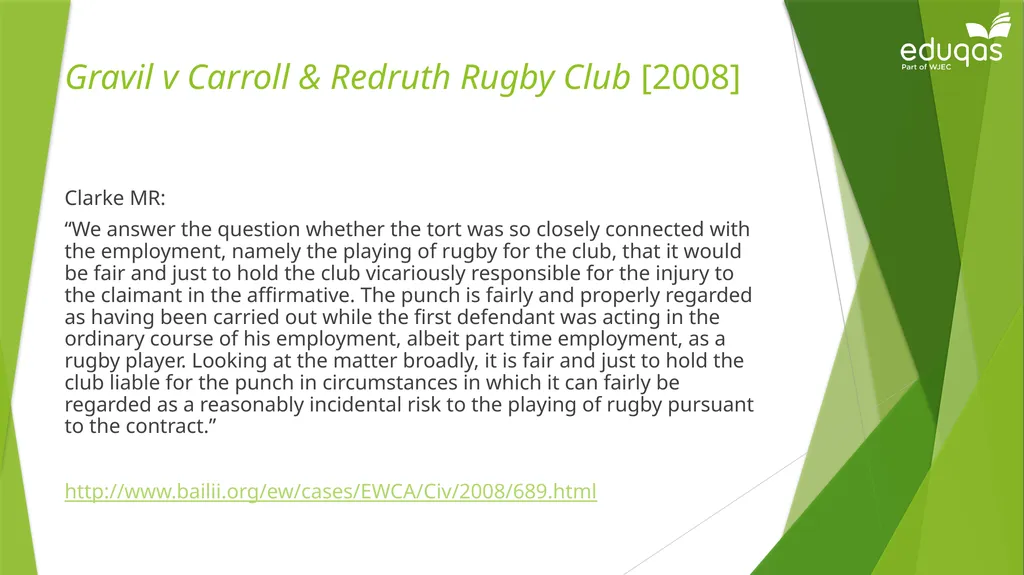 Vicarious Liability Learning Objectives By the end - slide 23 of 25