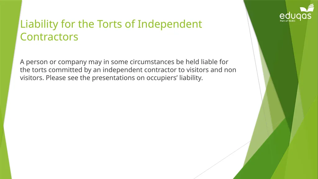 Vicarious Liability Learning Objectives By the end - slide 25 of 25
