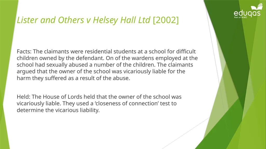 Vicarious Liability Learning Objectives By the end - slide 19 of 25