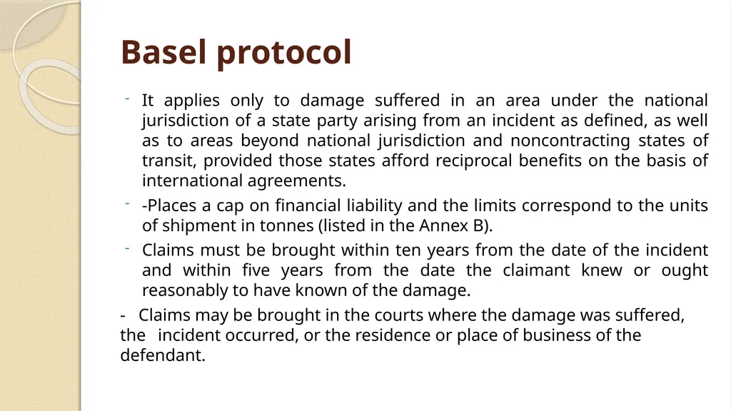 LIABILITY AND COMPENSATION REGIMES RELATED TO - slide 97 of 107