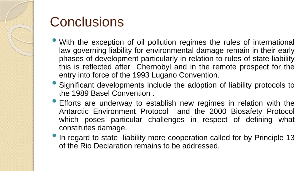 LIABILITY AND COMPENSATION REGIMES RELATED TO - slide 106 of 107
