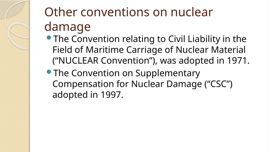 LIABILITY AND COMPENSATION REGIMES RELATED TO - slide 94 of 107
