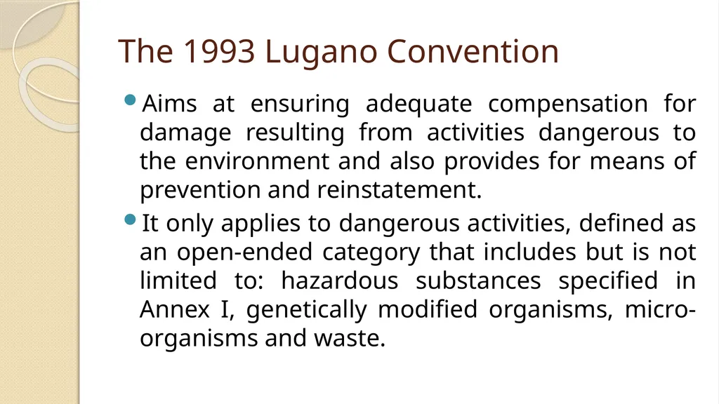LIABILITY AND COMPENSATION REGIMES RELATED TO - slide 85 of 107