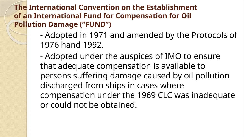 LIABILITY AND COMPENSATION REGIMES RELATED TO - slide 90 of 107