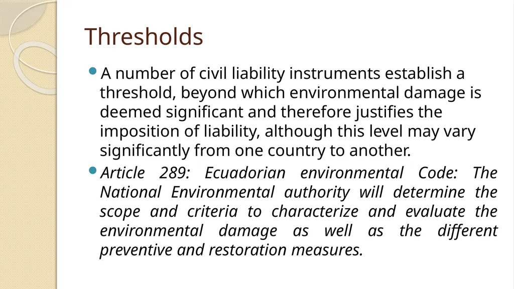 LIABILITY AND COMPENSATION REGIMES RELATED TO - slide 73 of 107