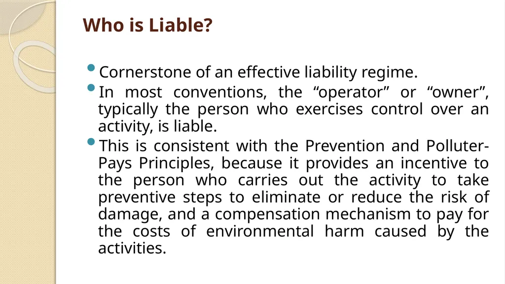LIABILITY AND COMPENSATION REGIMES RELATED TO - slide 74 of 107