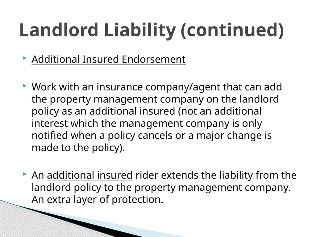 Property Management Insurance & Liability Issues - slide 6 of 19