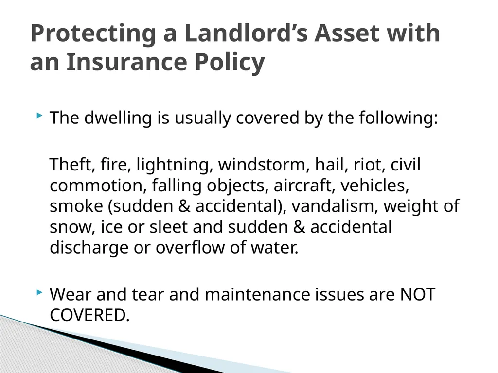 Property Management Insurance & Liability Issues - slide 4 of 19