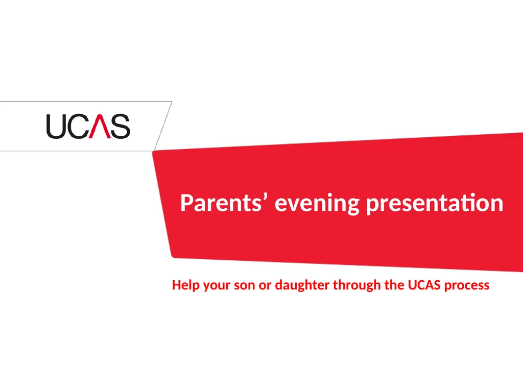 Parents’ evening presentation Help your son or - slide 1 of 20