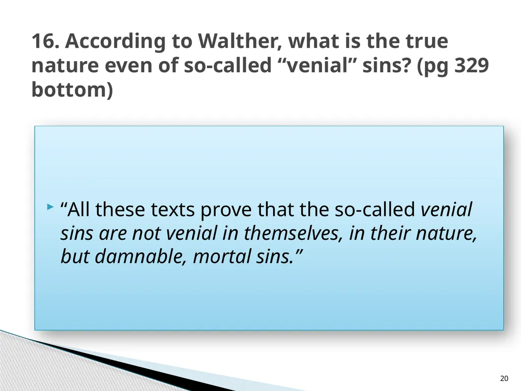 The Proper Distinction Between Law and Gospel by - slide 20 of 27