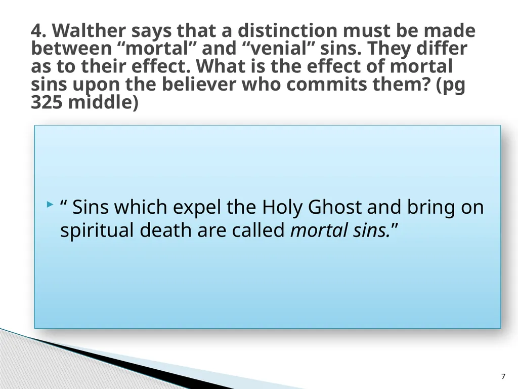 The Proper Distinction Between Law and Gospel by - slide 7 of 27