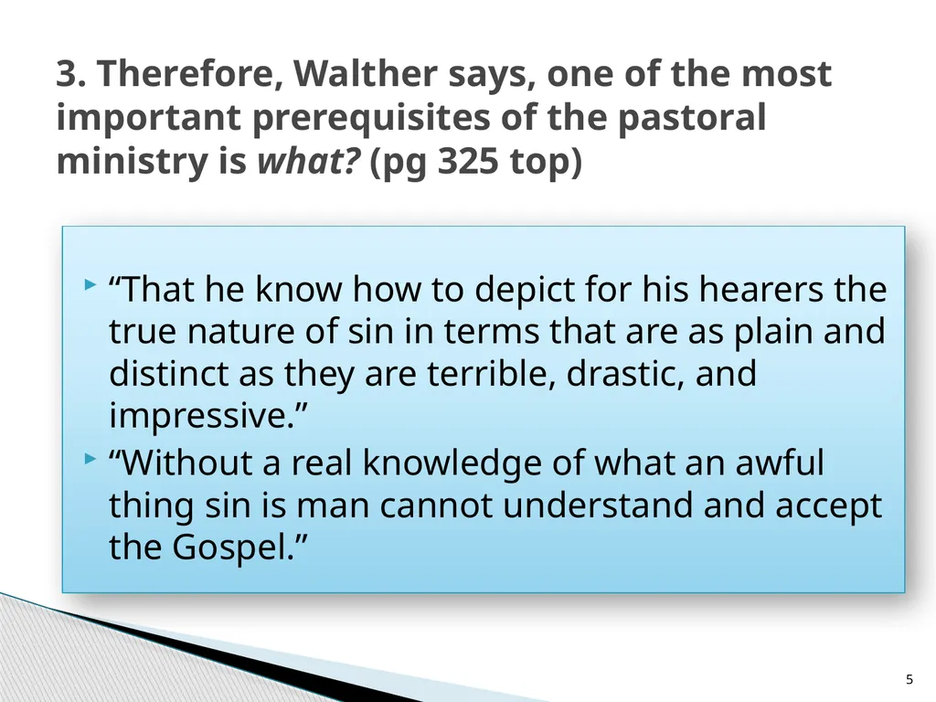 The Proper Distinction Between Law and Gospel by - slide 5 of 27