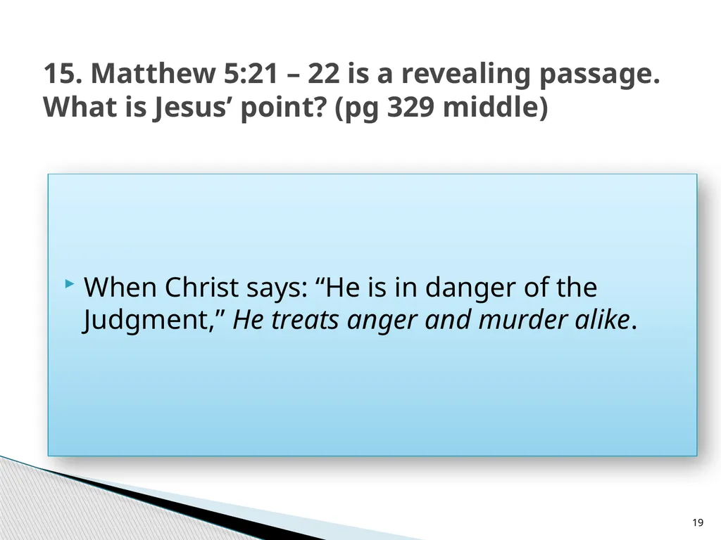 The Proper Distinction Between Law and Gospel by - slide 19 of 27