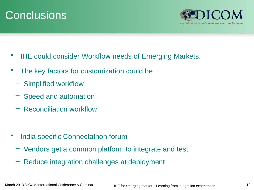 IHE for emerging market – Learning from - slide 12 of 14